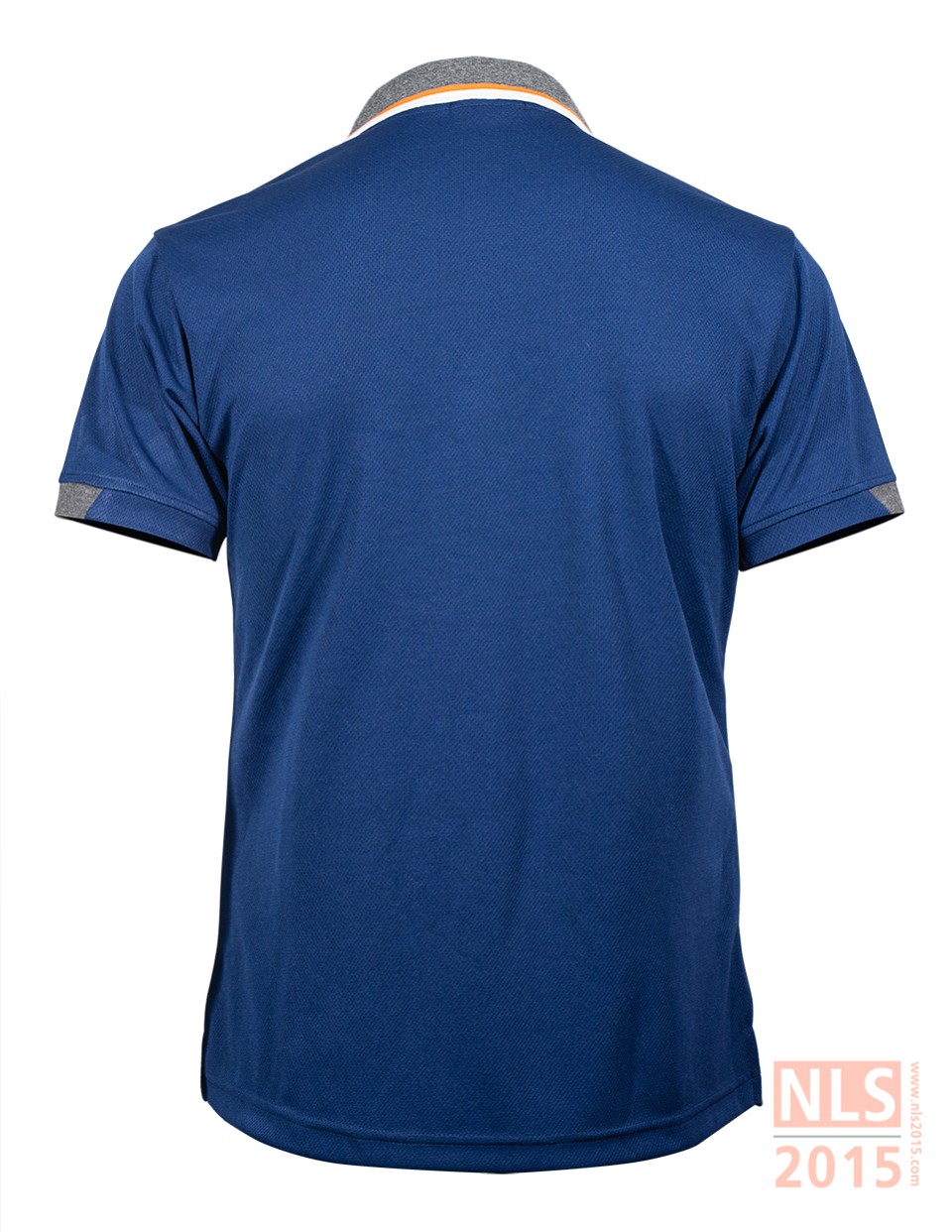 เสื้อโปโลพนักงานสีกรม เนื้อผ้ากีฬา I336 ปัก 1 จุดรูปที่ 