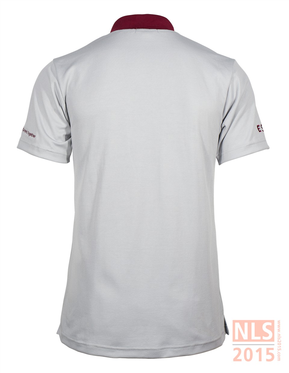 เสื้อโปโลเนื้อผ้าดรายเทคสีเทา ปักอกซ้ายเหนือกระเป๋ารูปที่ 