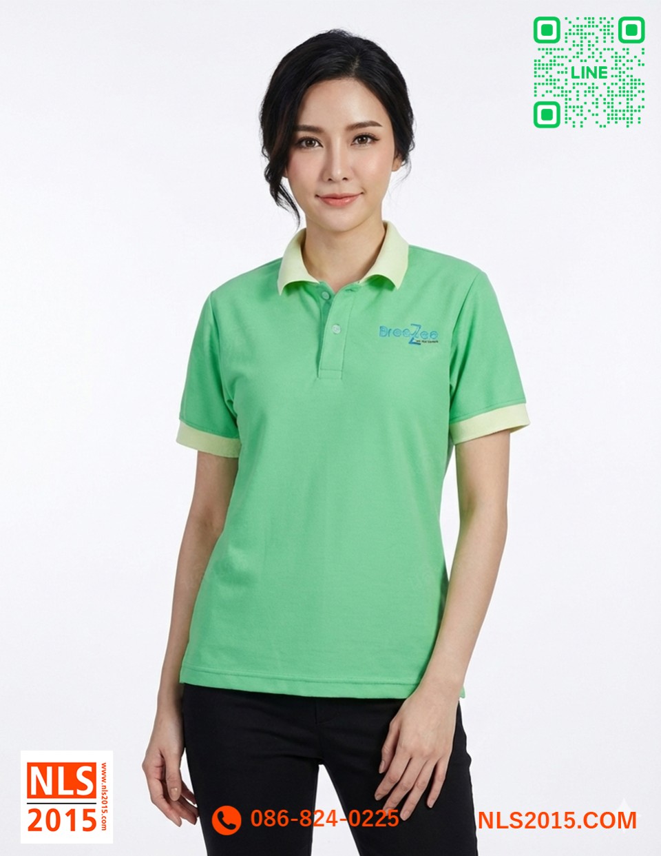 เสื้อโปโลผ้า TC จูติ ปักอกซ้าย 1 จุดรูปที่ 