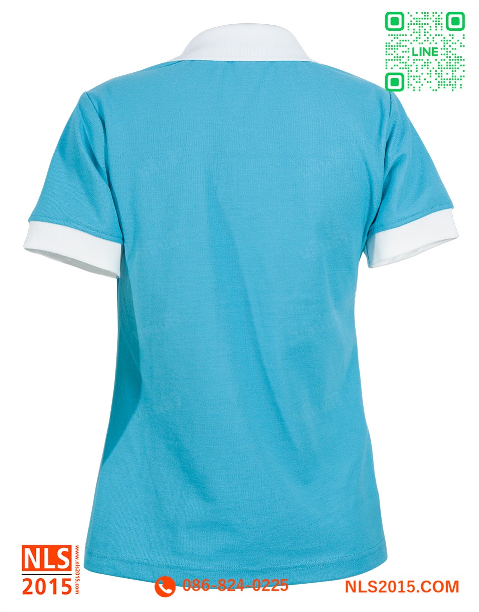 เสื้อโปโลไม่มีกระเป๋าปักอกซ้ายเนื้อผ้าTCจูติรูปที่ 