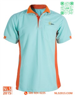 เสื้อโปโลเนื้อผ้า TC microตัดต่อสองสี ใส่สบาย