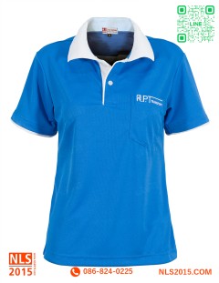 เสื้อโปโลผ้าไมโครเม็ดข้าวสาร ติดสะท้อนแสงหน้าหลัง
