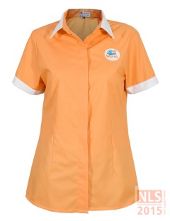 เสื้อเชิ้ตเนื้อผ้าลาครอส สาบซ่อนติดกระดุม