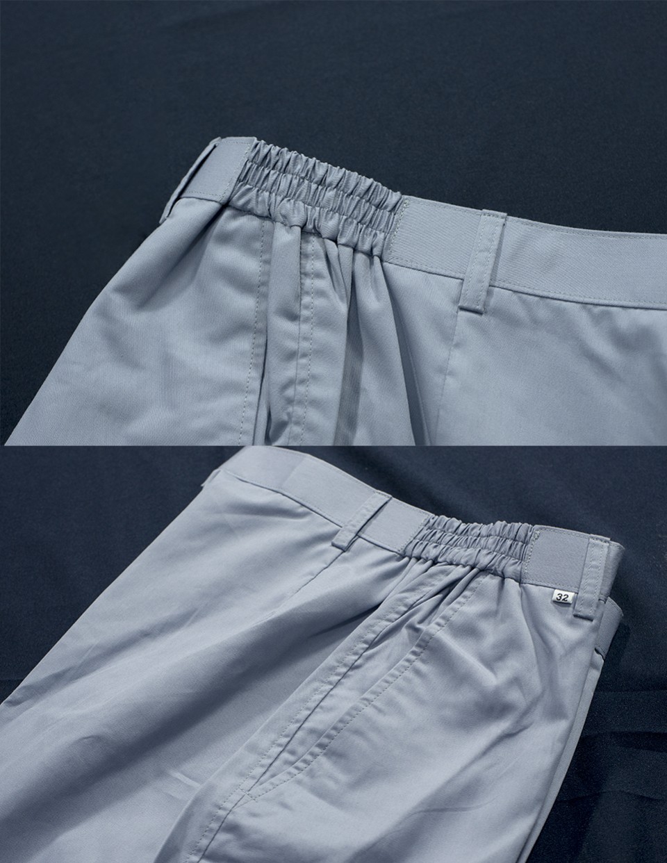 ยูนิฟอร์มพนักงานแขนยาวผ้าคอมทวิวบาง ติดแถบสะท้อนแสง ปักโลโก้รูปที่ 