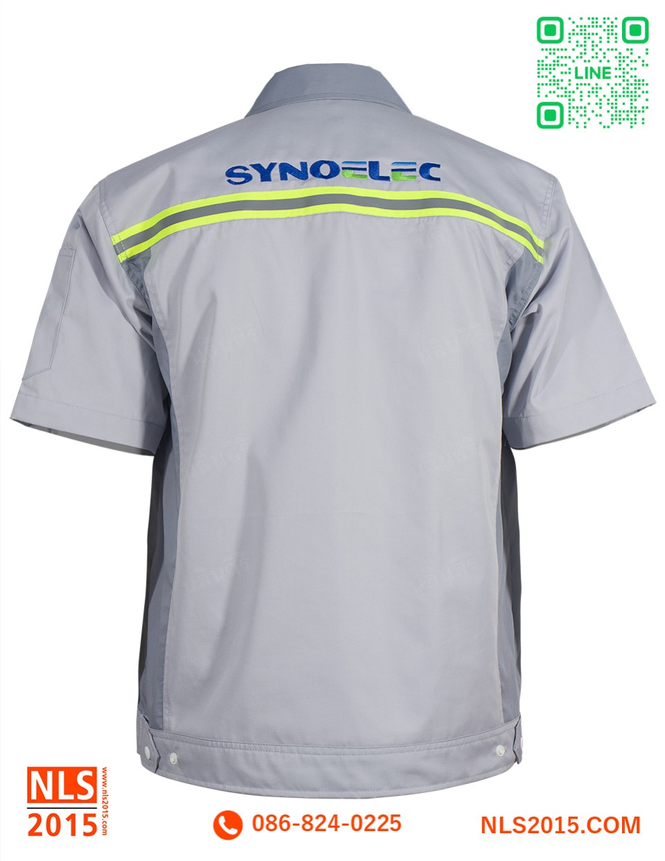 เสื้อช็อปแขนสั้นตัดต่อสามสีเนื้อผ้าคอมทวิวแบบบางสาบหน้าติดซิปรูปที่ 